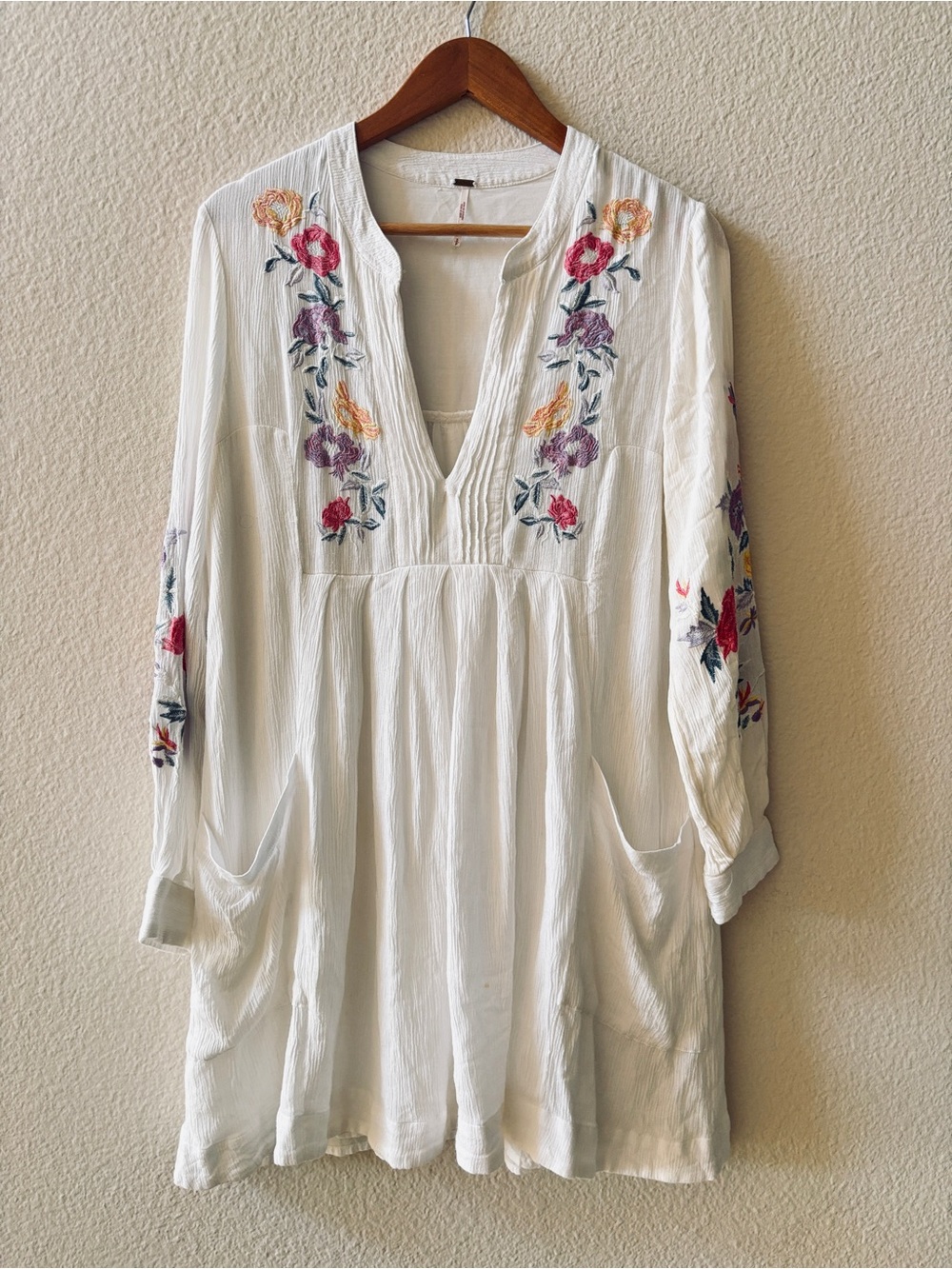 Free People Mia Embroidered Dress Size S